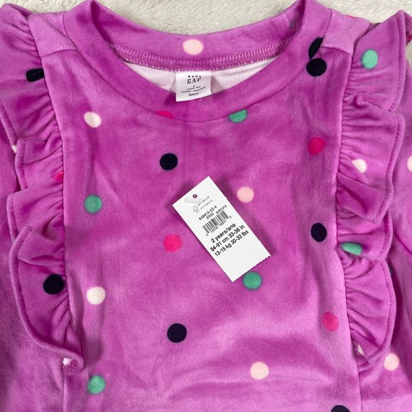 NWT GAP toddler velour tunic shirt purple sz 2T - Picture 6 of 9